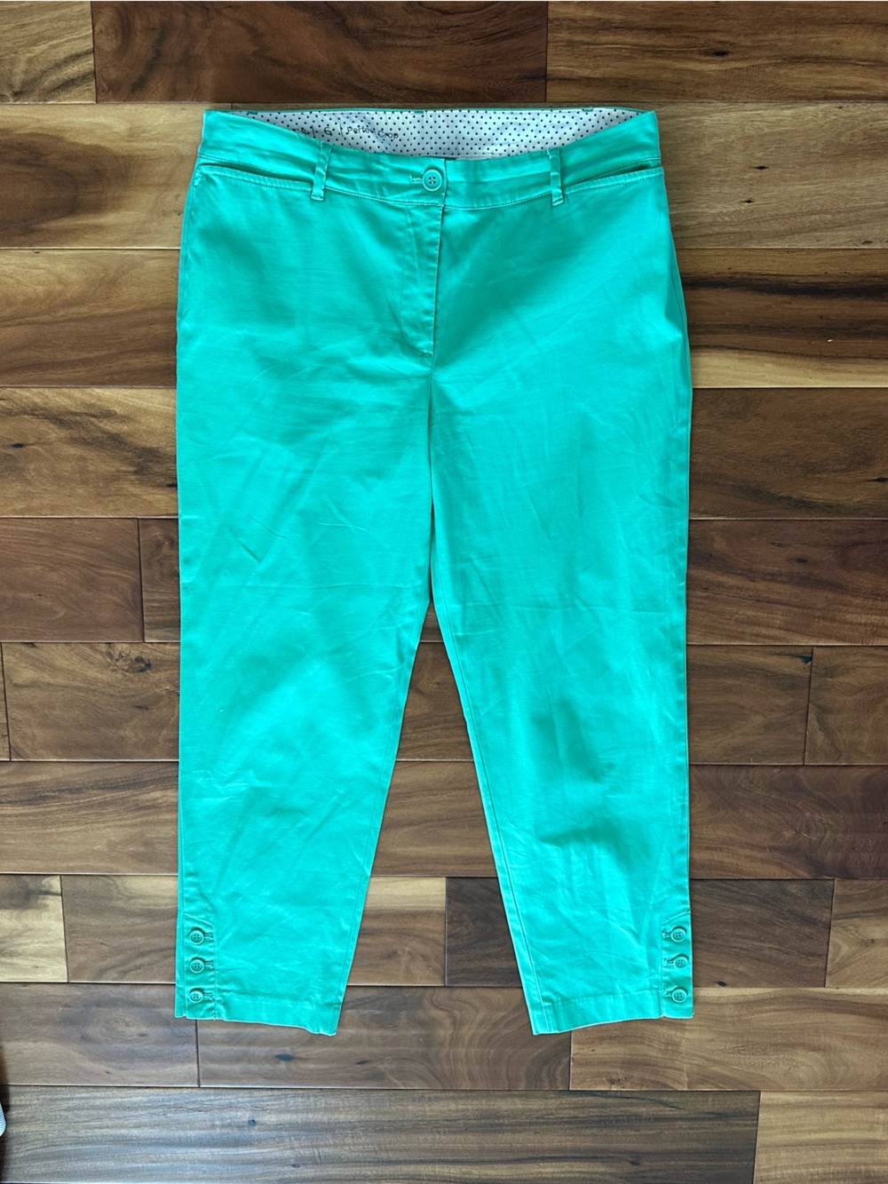 Talbots Perfect Crop Mint Green Stretch Capri Pants size 6